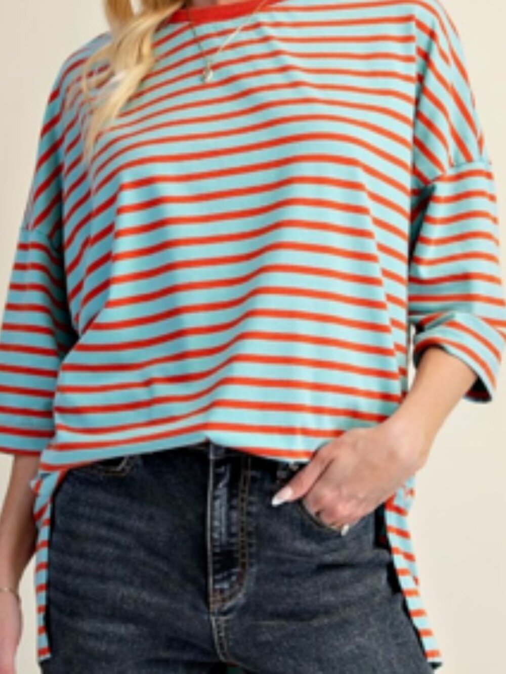 NWT Easel Strop Cotton Washed Boxy T-Shirt - Picture 13 of 16